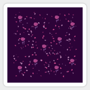 Valentine Rose Pattern Sticker